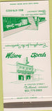 Matchbook Cover - Wilson Sports Rutland VA Barre sporting goods 30 Strike