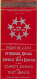 Matchbook Cover - Petersburg Savings Hopewell Colonial Heights VA WEAR 30 Strike