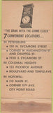 Matchbook Cover - Petersburg Savings Hopewell Colonial Heights VA WEAR 30 Strike