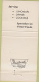 Matchbook Cover - The Brass Platter Monrovia CA 30 Strike
