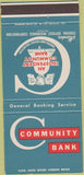 Matchbook Cover - Community Bank Downey Burbank Huntington Park CA 30 Strike