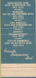 Matchbook Cover - Community Bank Downey Burbank Huntington Park CA 30 Strike