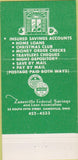 Matchbook Cover - Zanesville Federal Savings Loan OH 30 Strike