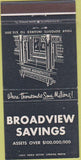 Matchbook Cover - Broadview Savings Cleveland OH? 30 Strike