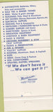 Matchbook Cover - Santa Cruz Country Farm Suppply Watsonville CA 30 Strike