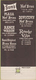 Matchbook Cover - Sam's Restaurants San Francisco CA 30 Strike