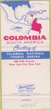 Matchbook Cover - Colombia Tourism girlie 30 Strike