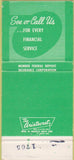 Matchbook Cover - Bank of Dadeville AL 30 Strike