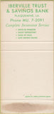 Matchbook Cover - Iberville Trust Savings Plaquemine LA 30 Strike