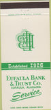 Matchbook Cover - Eufaula Bank Trust AL 30 Strike