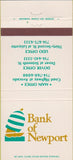Matchbook Cover - Bank of Newport CA 30 Strike