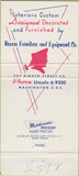 Matchbook Cover - Bethesdan Motor Hotel Bethesda MD 30 Strike