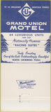 Matchbook Cover - Grand Union Motel Saratoga Springs NY 30 Strike