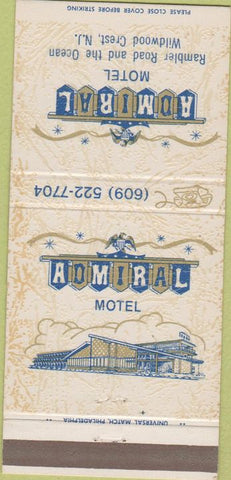 Matchbook Cover - Admiral Motel Wildwood Crest NJ 30 Strike