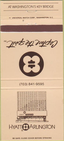 Matchbook Cover - Hyatt Arlington VA 30 Strike