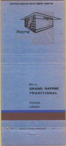 Matchbook Cover - Waters Building Grand Rapids MI 30 Strike