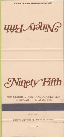 Matchbook Cover - Ninety Fifth Chicago IL 30 Strike