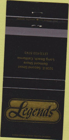 Matchbook Cover - Legends Long Beach CA 30 Strike