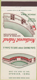 Matchbook Cover - Northwest Federal Savings Loan Spencer IA 30 Strike