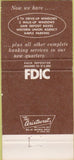 Matchbook Cover - Mid West National Bank Lake Forest IL 30 Strike