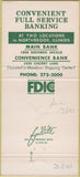 Matchbook Cover - Northbrook Trust Savings IL 30 Strike