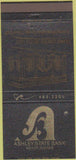 Matchbook Cover - Ashley State Bank Ashley IL 30 Strike