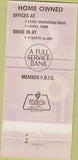 Matchbook Cover - Security Savings Bank Marshalltown IA 30 Strike