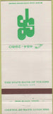 Matchbook Cover - State Bank of Toledo IA 30 Strike