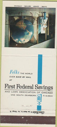 Matchbook Cover - First Federal Savings Chicago IL 30 Strike