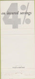 Matchbook Cover - First Federal Savings Chicago IL 30 Strike
