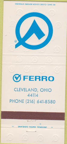 Matchbook Cover - Ferro Cleveland OH 30 Strike