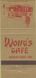 Matchbook Cover - Wong's Chinese Food Rapid City SD 30 Strike