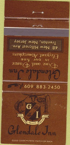 Matchbook Cover - Glendale Inn Trenton NJ 30 Strike