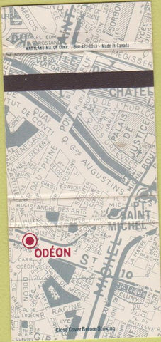 Matchbook Cover - Odeon Bistro Philadelphia PA 30 Strike