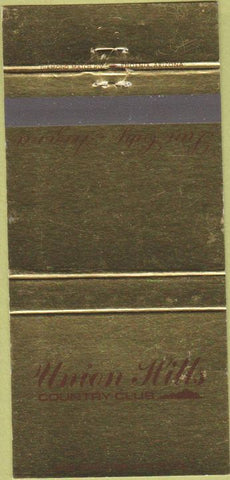 Matchbook Cover - Union Hills Club Sun City AZ 30 Strike