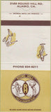 Matchbook Cover - Round Hill Golf Country Club Alamo CA 30 Strike