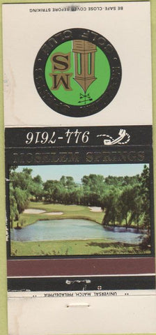 Matchbook Cover - Moselem Springs Golf Club Fleetwood PA STAINED 30 Strike