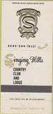 Matchbook Cover - Singing Hills Country Club El Cajon CA 30 Strike