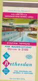 Matchbook Cover - Bethesdan Motor Hotel Bethesda MD 30 Strike