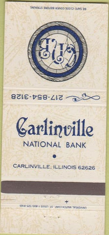 Matchbook Cover - Carlinville National Bank IL 30 Strike