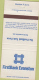 Matchbook Cover - First State Bank Evanston IL 30 Strike
