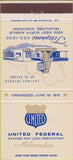 Matchbook Cover - United Federal Savings Loan Milwaukee WI 30 Strike