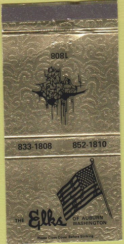 Matchbook Cover - Elks Club Auburn WA 30 Strike
