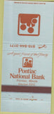 Matchbook Cover - Pontiac National Bank IL 30 Strike