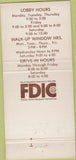 Matchbook Cover - Garfield Ridge Bank Trust Chicago IL 30 Strike