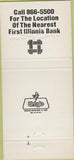 Matchbook Cover - First Illinois Bank 30 Strike