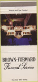 Matchbook Cover - Brown Forward Funeral Home Cleveland OH 30 Strike