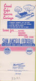 Matchbook Cover - San Angelo Federal Savings Loan San Angelo TX 30 Strike