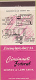 Matchbook Cover - Cincinnati Federal OH 30 Strike
