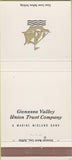 Matchbook Cover - Genessee Valley Union Trust Co Rochester NY 30 Strike